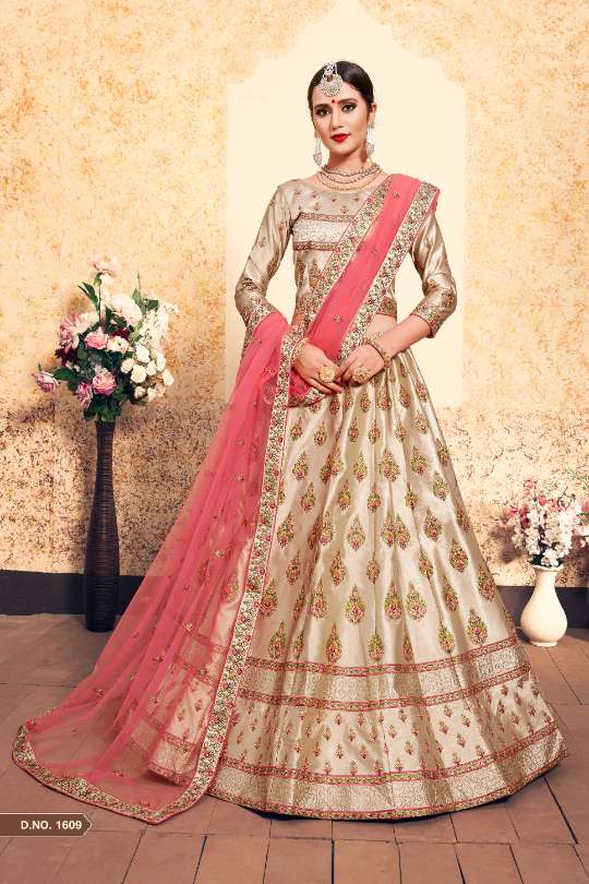 Cream Color Wedding Wear Designer Lehenga Choli with Dupatta