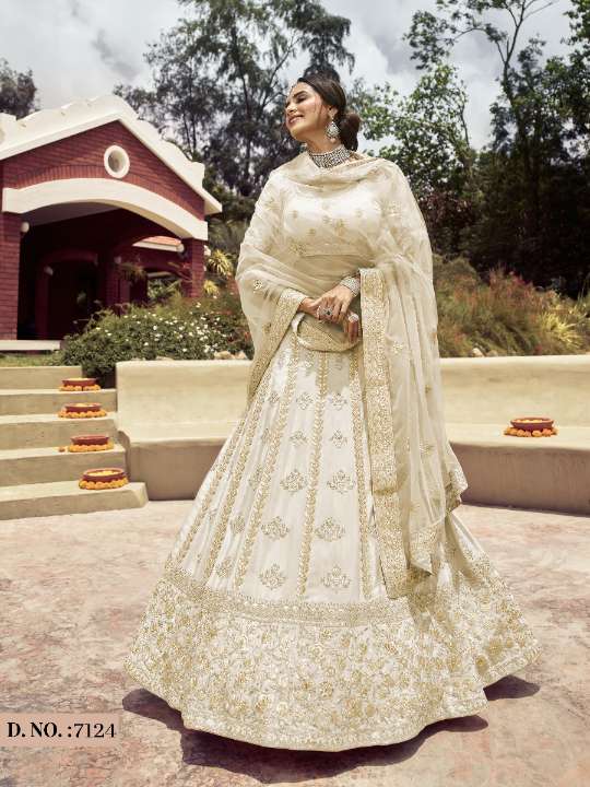 Stunning Resham Embroidered Bridal Wear Lehenga Choli