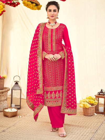 Pink Designer Georgette Salwar Suit