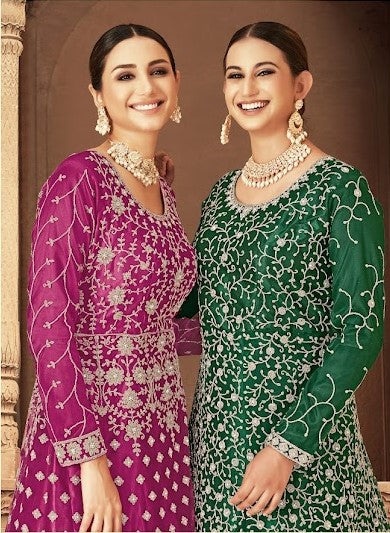 Green Colour Hoor Bela New Latest Designer Wedding Wear Heavy Net Salwar Suit