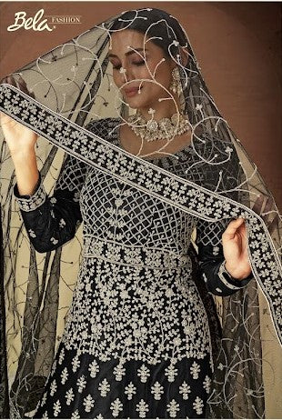 Black Colour Hoor Bela New Latest Designer Wedding Wear Heavy Net Salwar Suit