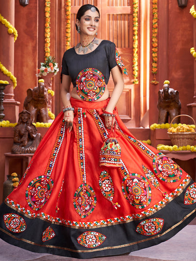 Red Designer Art Silk Embroidered Festive Wear Lehenga Choli