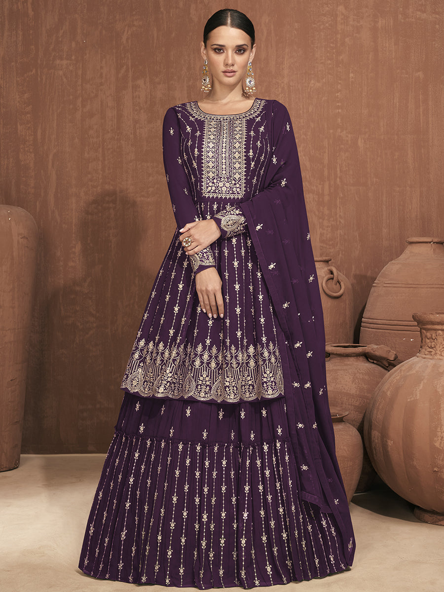 Violet Designer Georgette Salwar Suit
